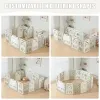 Foldable Koala Playpen for Toddlers, 14 Panels Large Play Yard, Adjustable & Portable Baby Fence - Grey