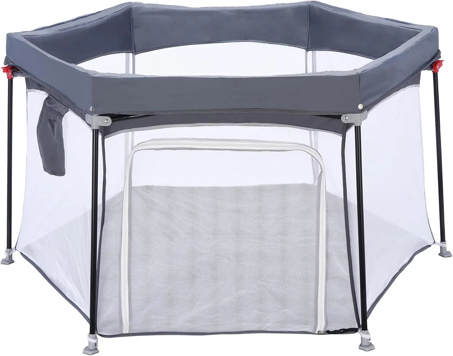 UBRAVOO Baby Playpen, Foldable Hexagon, Upgraded Sturdy Safety Playyard for Toddlers,Soft Breathable Mesh,Outdoor&Indoor,HEXA606