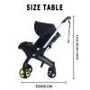 Foldable baby stroller, metal frame, adjustable handle direction, with sunshade, very suitable for outdoor shopping