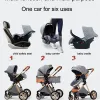 Luxury Portable Travel Pram 3 in 1Baby Stroller High Landscape Baby Pushchair Baby Travel Stroller Newborn Stroller