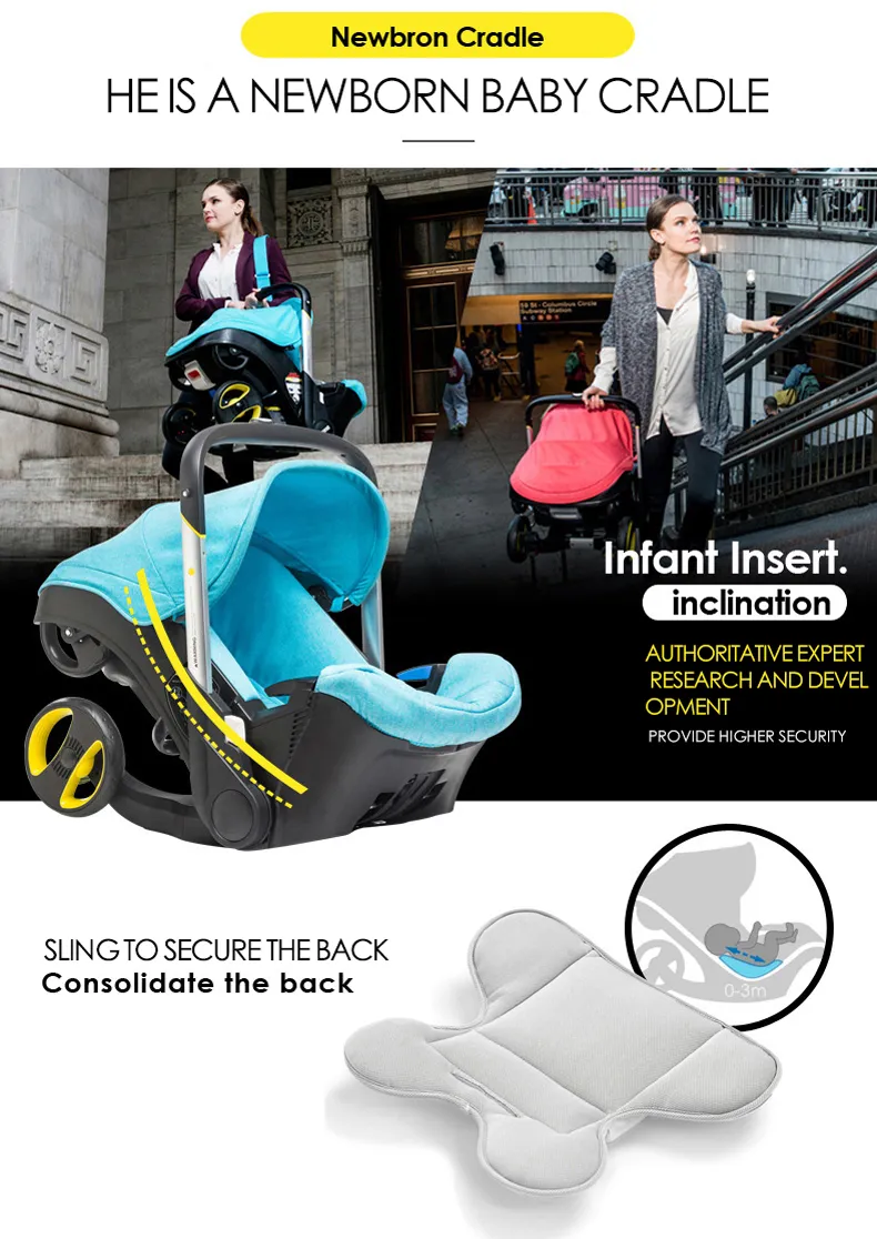 Baby Stroller 3 in 1 With Car Seat Baby Cart Foldable Baby Carriage Prams For Newborns Pram