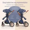 3in1 baby stroller multifunctional luxury baby stroller two-way seated and sleeping baby stroller, newborn travel baby stroller