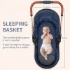 3in1 baby stroller multifunctional luxury baby stroller two-way seated and sleeping baby stroller, newborn travel baby stroller