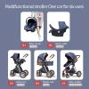 3in1 baby stroller multifunctional luxury baby stroller two-way seated and sleeping baby stroller, newborn travel baby stroller
