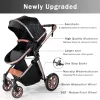 Two-in-one baby stroller with sunshade, portable and foldable, bidirectional push for outdoor high view stroller