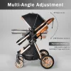 Two-in-one baby stroller with sunshade, portable and foldable, bidirectional push for outdoor high view stroller