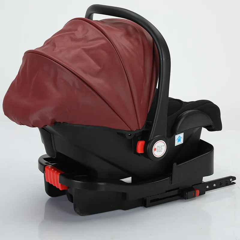 Lightweight Baby Car Seat with ISOFIX Base Portable Newborn Carrier with Sunshade and Head Support for Easy Travel Use