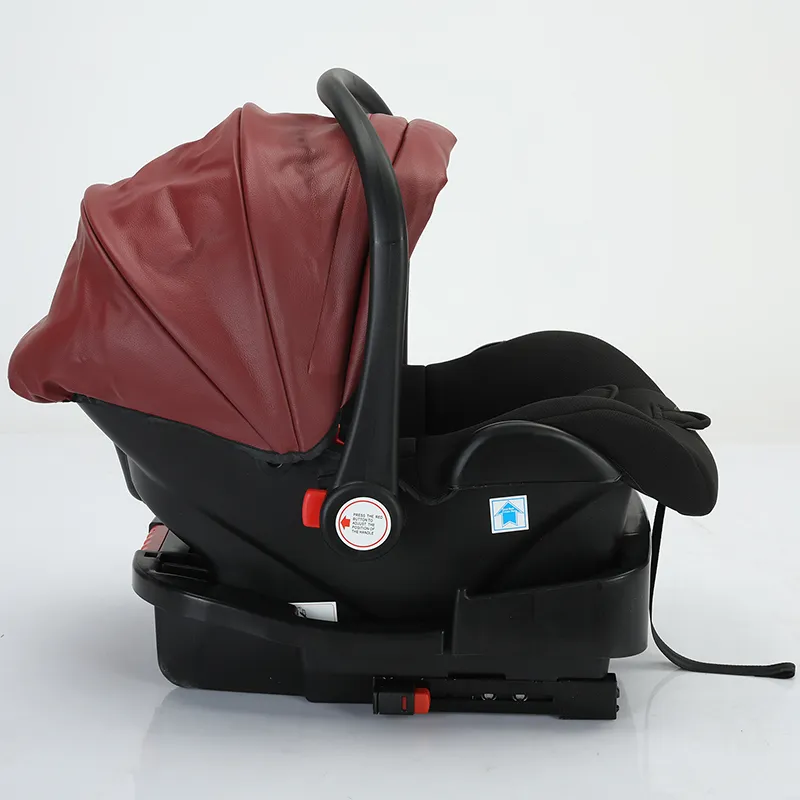 Lightweight Baby Car Seat with ISOFIX Base Portable Newborn Carrier with Sunshade and Head Support for Easy Travel Use