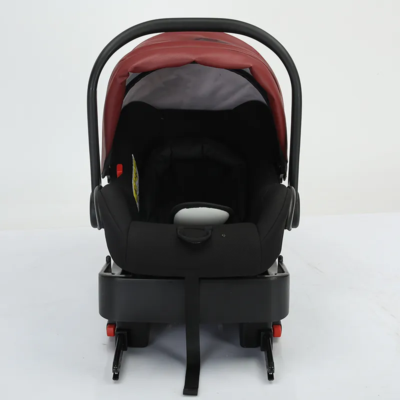 Lightweight Baby Car Seat with ISOFIX Base Portable Newborn Carrier with Sunshade and Head Support for Easy Travel Use