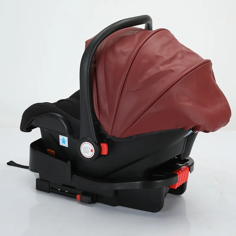 Lightweight Baby Car Seat with ISOFIX Base Portable Newborn Carrier with Sunshade and Head Support for Easy Travel Use