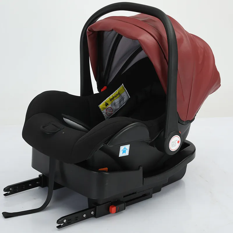 Lightweight Baby Car Seat with ISOFIX Base Portable Newborn Carrier with Sunshade and Head Support for Easy Travel Use
