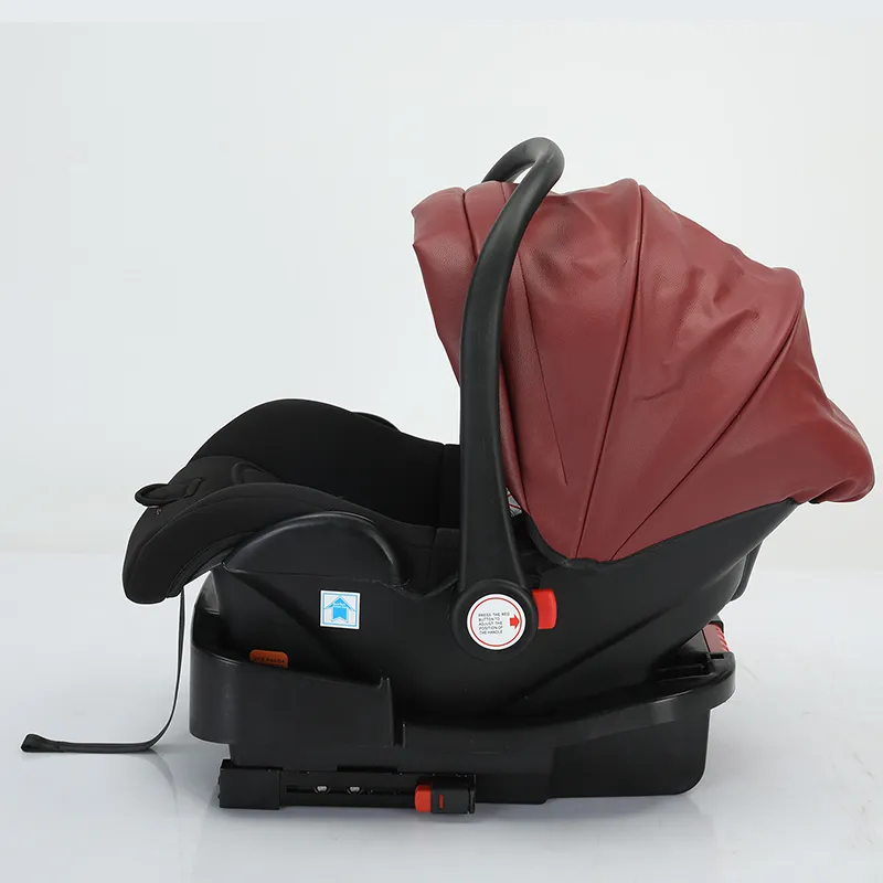 Lightweight Baby Car Seat with ISOFIX Base Portable Newborn Carrier with Sunshade and Head Support for Easy Travel Use