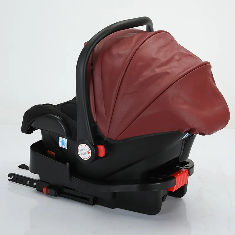 Lightweight Baby Car Seat with ISOFIX Base Portable Newborn Carrier with Sunshade and Head Support for Easy Travel Use