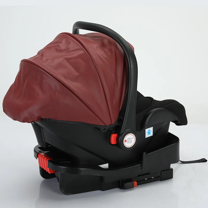Lightweight Baby Car Seat with ISOFIX Base Portable Newborn Carrier with Sunshade and Head Support for Easy Travel Use
