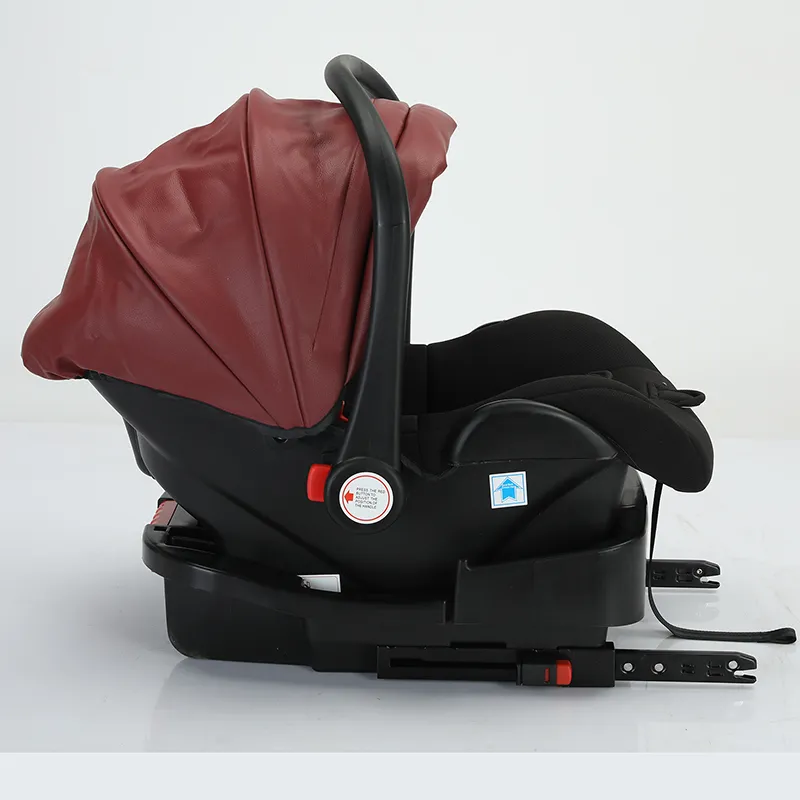 Lightweight Baby Car Seat with ISOFIX Base Portable Newborn Carrier with Sunshade and Head Support for Easy Travel Use