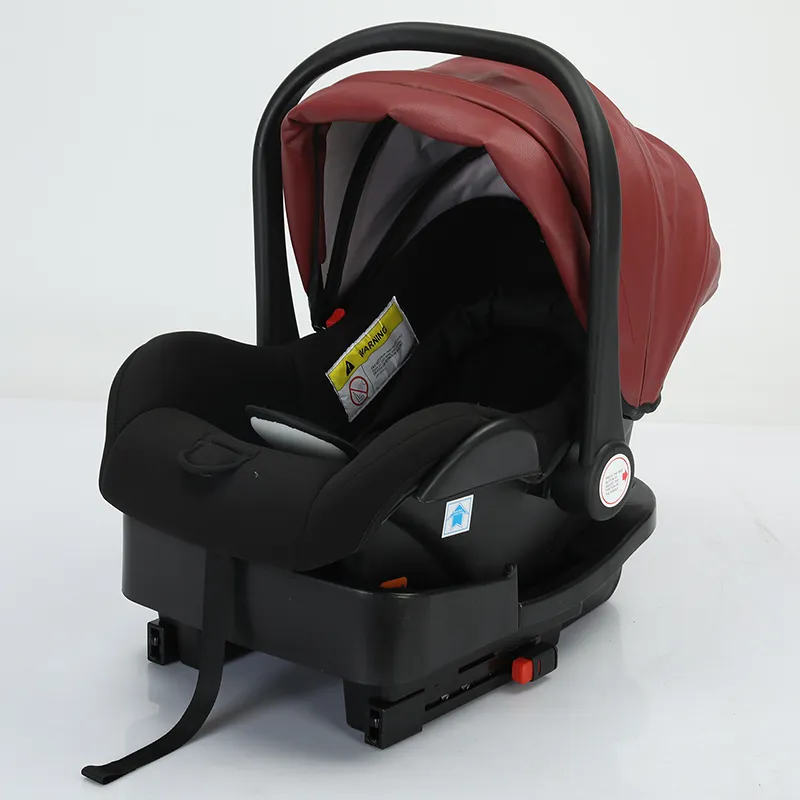 Lightweight Baby Car Seat with ISOFIX Base Portable Newborn Carrier with Sunshade and Head Support for Easy Travel Use
