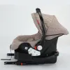 Lightweight Baby Car Seat with ISOFIX Base Portable Newborn Carrier with Sunshade and Head Support for Easy Travel Use