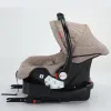 Lightweight Baby Car Seat with ISOFIX Base Portable Newborn Carrier with Sunshade and Head Support for Easy Travel Use