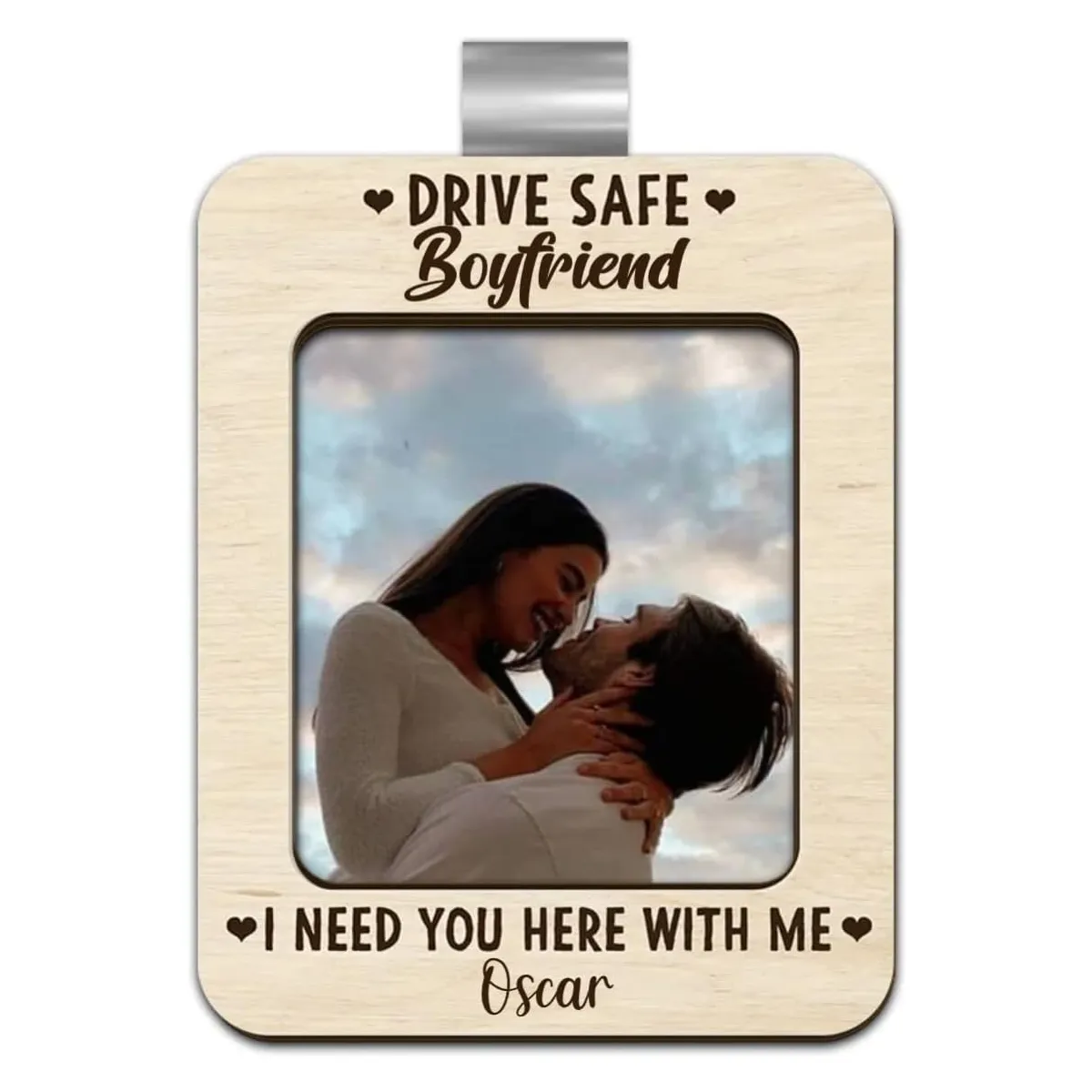Drive Safe – Personalized Car Visor Clip with Custom Photo | Universal Car Accessory & Gift