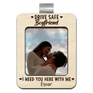 Drive Safe – Personalized Car Visor Clip with Custom Photo | Universal Car Accessory & Gift