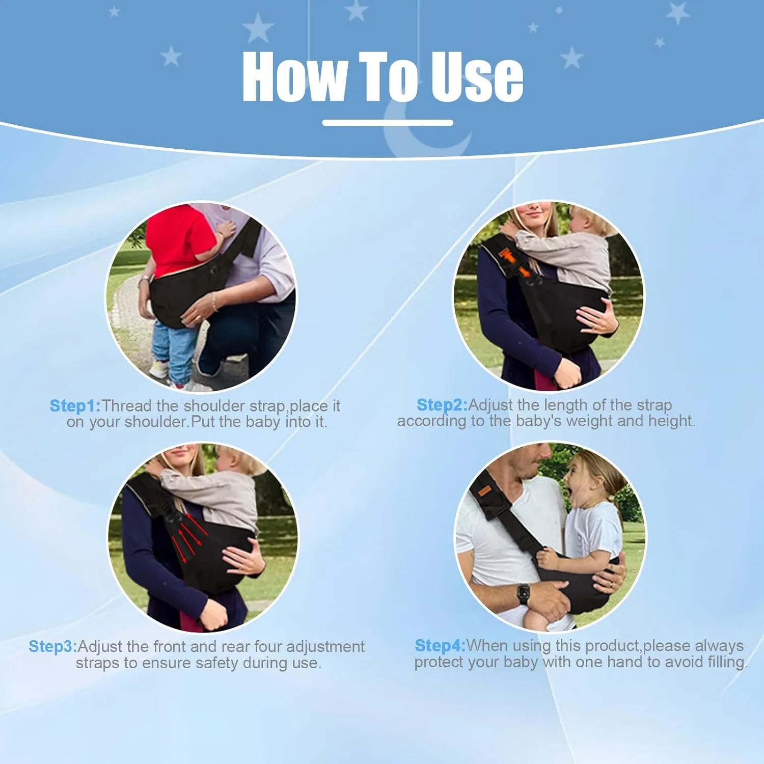 Baby Carrier Newborn Crossbody Wrap Baby Bag Accessories Toddler Hip-seat Adjustable Portable Sling Bags for Travel Infant Wrap