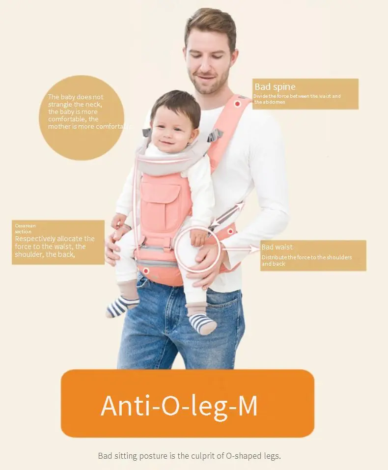 Four Seasons Waist Stool Storage 3-in-1 Multi Functional Breathable Waist Stool Baby Strap Maternal and Child Strap baby