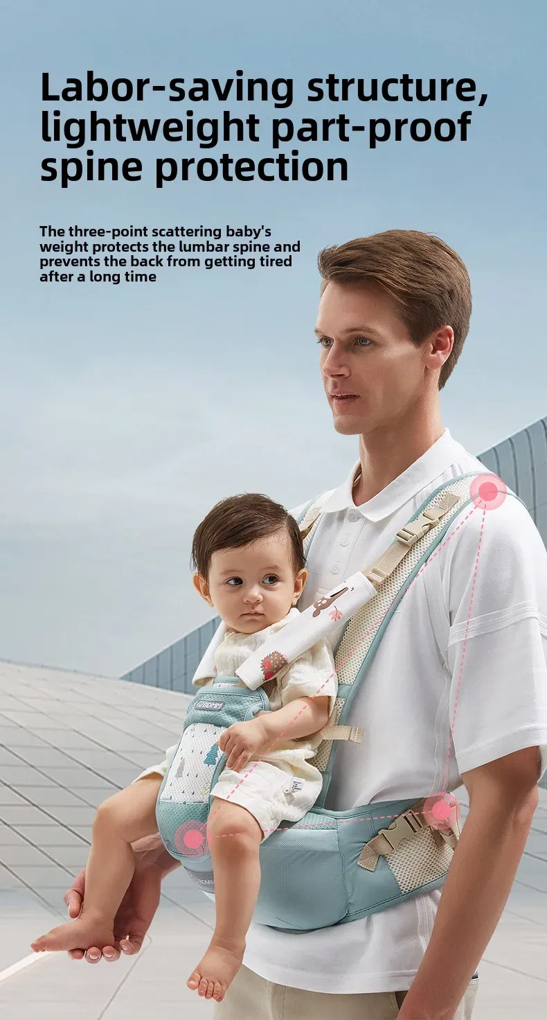 4 in1 Baby Carrier Backpack Breathable Front Facing Infant Sling Pouch Wrap Ergonomic Baby Waist Stool Carriers Bag for Newborn