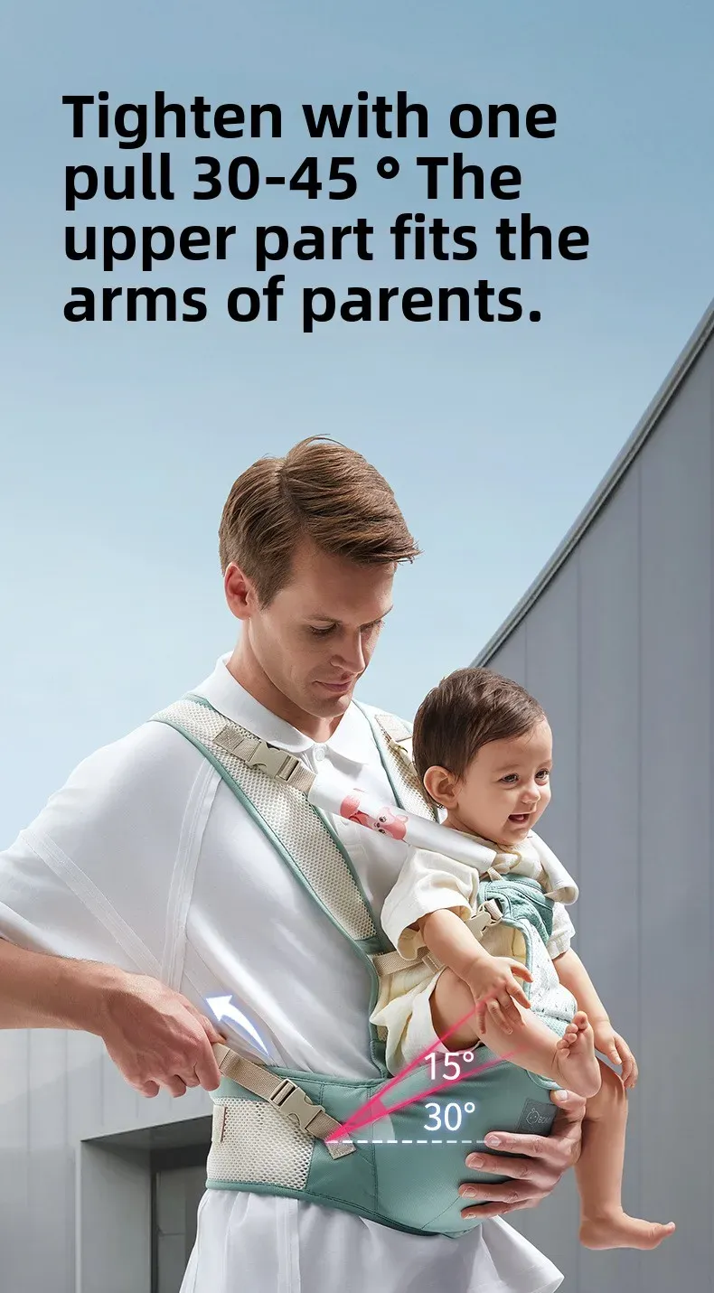 4 in1 Baby Carrier Backpack Breathable Front Facing Infant Sling Pouch Wrap Ergonomic Baby Waist Stool Carriers Bag for Newborn