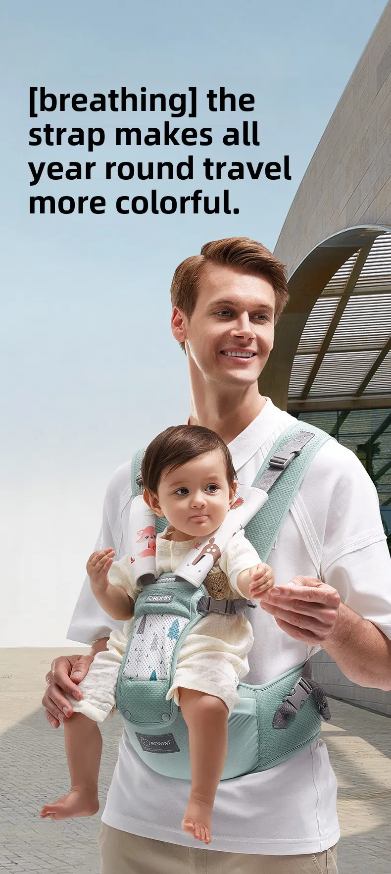 4 in1 Baby Carrier Backpack Breathable Front Facing Infant Sling Pouch Wrap Ergonomic Baby Waist Stool Carriers Bag for Newborn