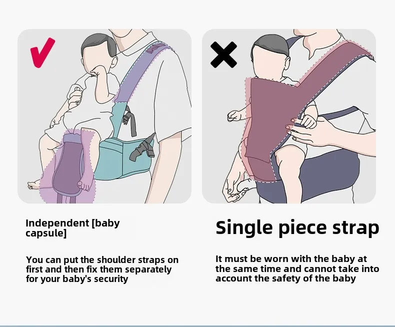 4 in1 Baby Carrier Backpack Breathable Front Facing Infant Sling Pouch Wrap Ergonomic Baby Waist Stool Carriers Bag for Newborn