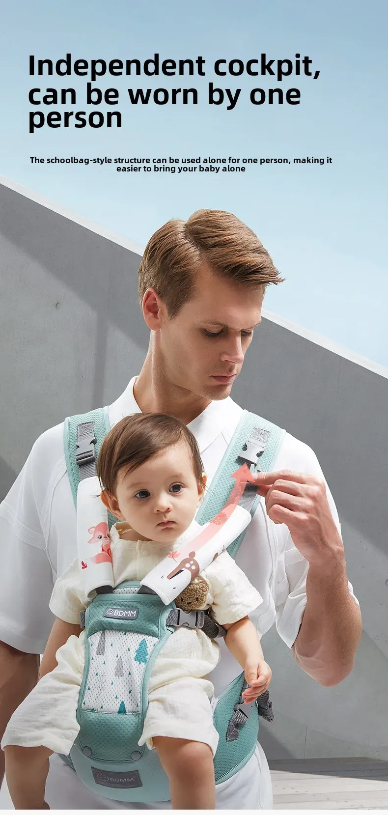 4 in1 Baby Carrier Backpack Breathable Front Facing Infant Sling Pouch Wrap Ergonomic Baby Waist Stool Carriers Bag for Newborn