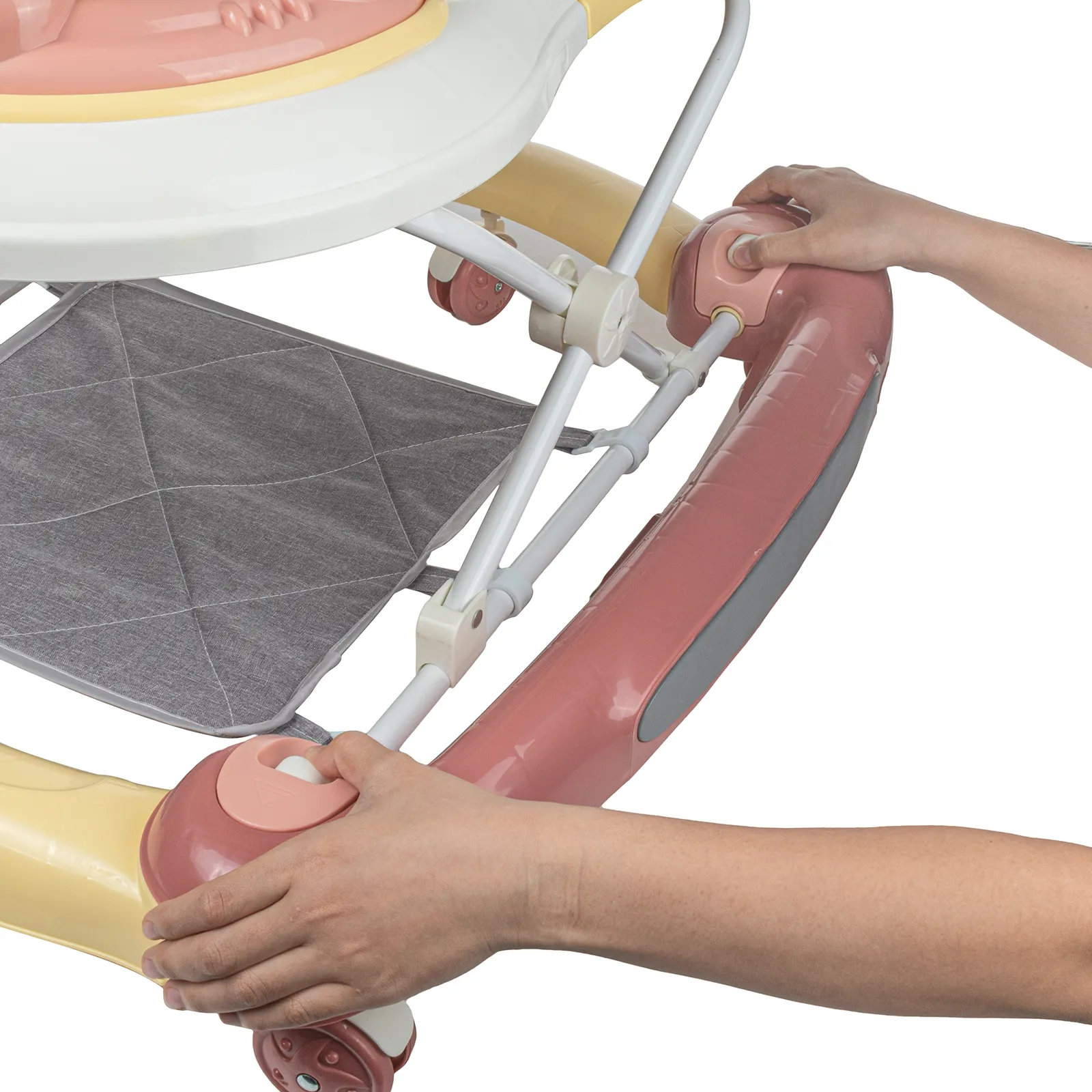 Baby Multi-Functional Comfortable Walker With Awning Anti-Rollover Baby Walker Can Sit, Adjust And Shake The Walker