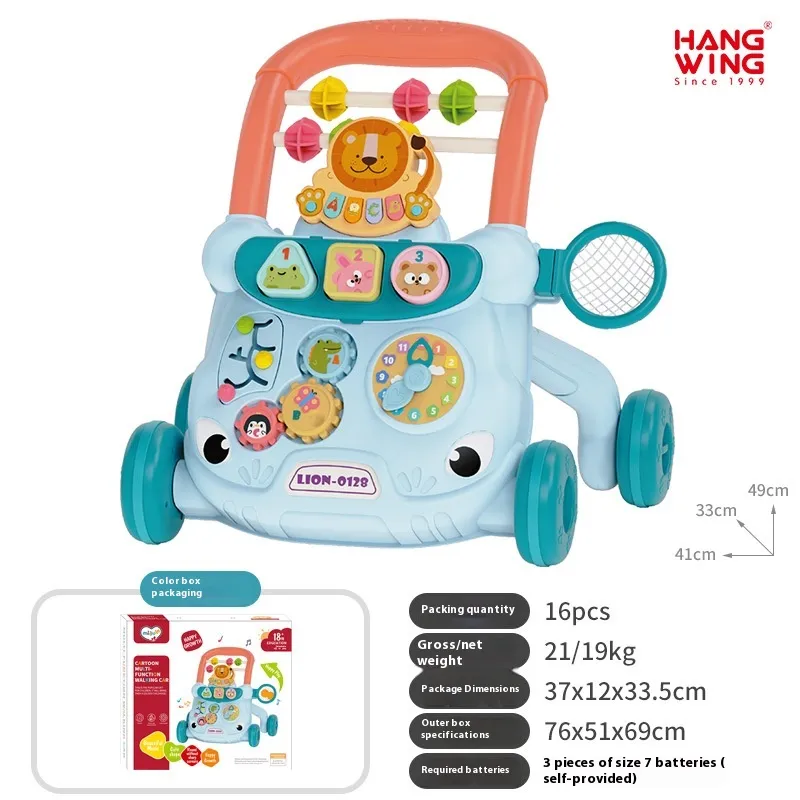 Baby Walker with Wheel for 18+ Months, Anti-Tipping Quiet Tires Toddler Learning Toy Birthday/Christmas Gift, Walker for Baby