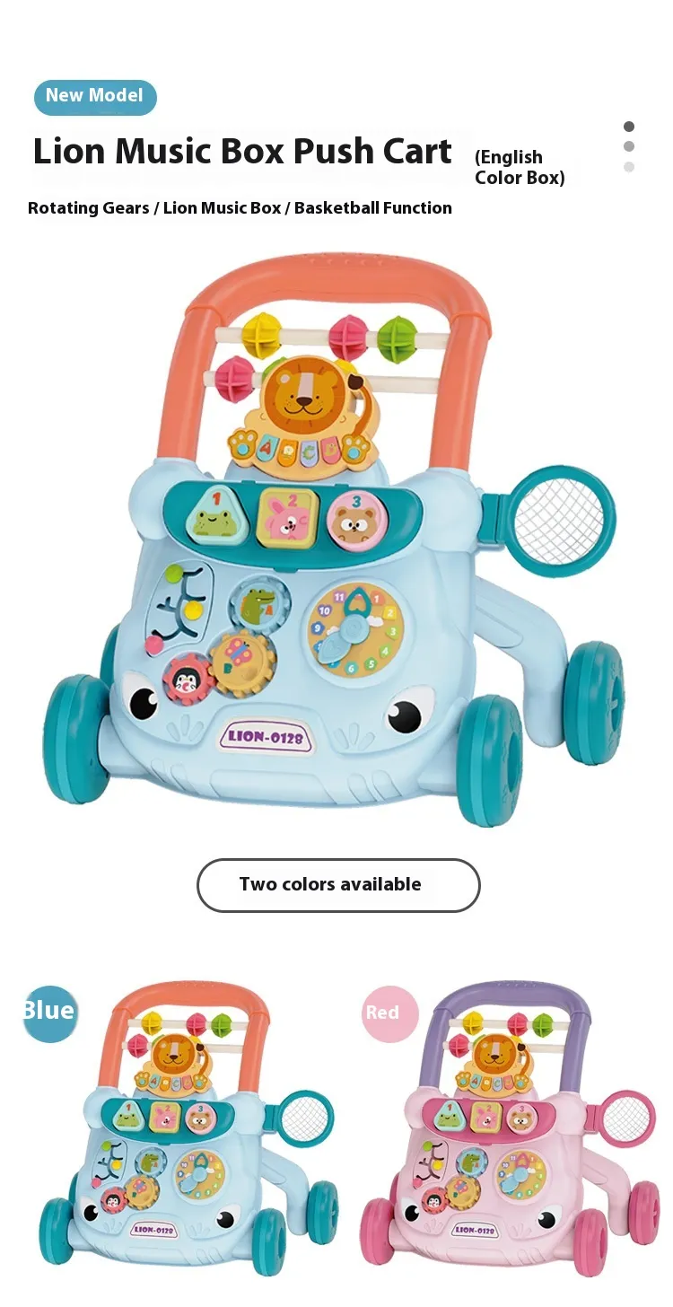 Baby Walker with Wheel for 18+ Months, Anti-Tipping Quiet Tires Toddler Learning Toy Birthday/Christmas Gift, Walker for Baby