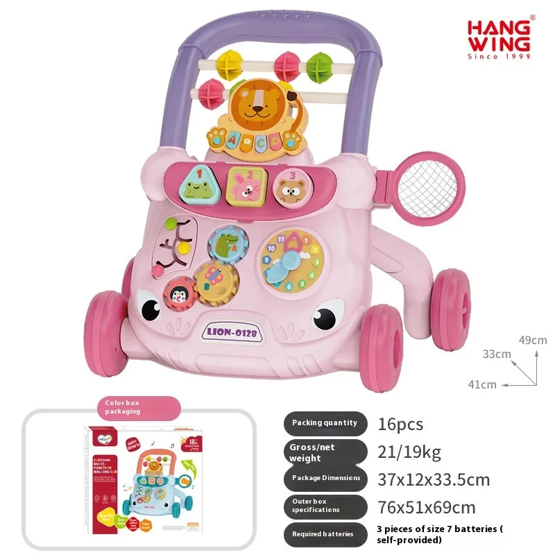 Baby Walker with Wheel for 18+ Months, Anti-Tipping Quiet Tires Toddler Learning Toy Birthday/Christmas Gift, Walker for Baby