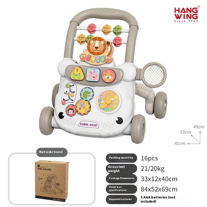 Baby Walker with Wheel for 18+ Months, Anti-Tipping Quiet Tires Toddler Learning Toy Birthday/Christmas Gift, Walker for Baby