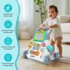 Baby Cartoon Push Walker Toy with Music Drawing Board Multifunction Activity Learning Walk Toddler Walker for 6-15 Months Infant