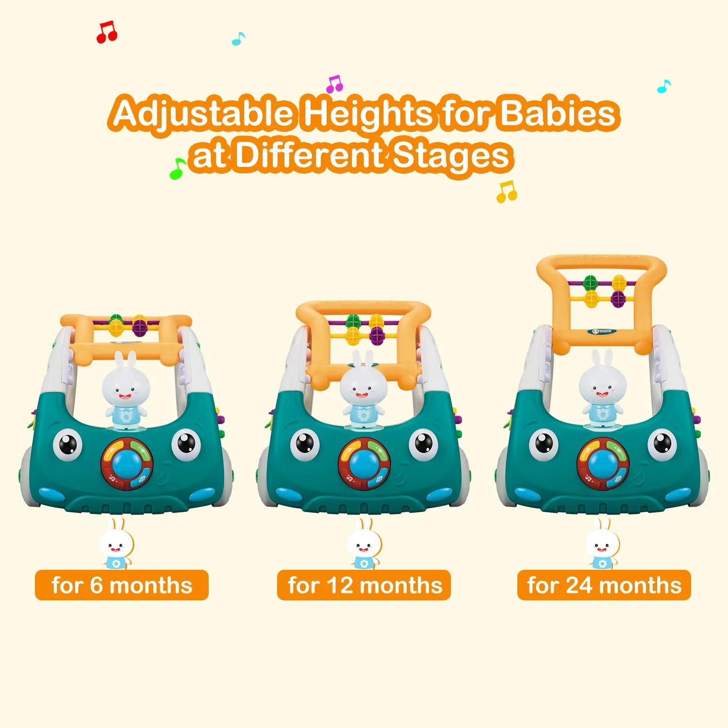 EDUCIRO 4-in-1 Baby Walker for Boys Girls, Sit to Stand Learning Walker, Baby Push Walker, Learning Push Toys for Baby