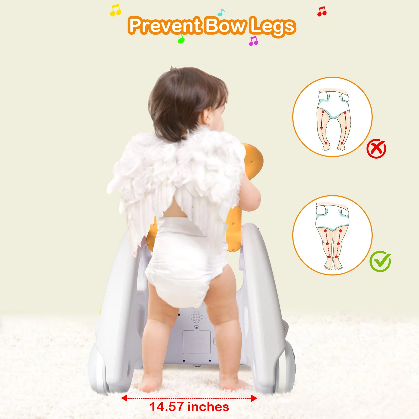 EDUCIRO 4-in-1 Baby Walker for Boys Girls, Sit to Stand Learning Walker, Baby Push Walker, Learning Push Toys for Baby