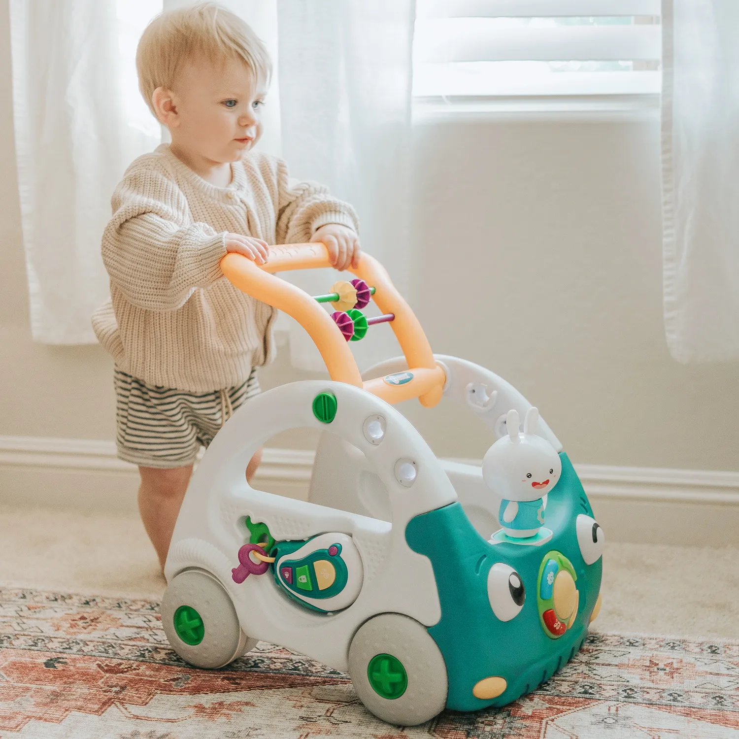 EDUCIRO 4-in-1 Baby Walker for Boys Girls, Sit to Stand Learning Walker, Baby Push Walker, Learning Push Toys for Baby