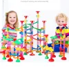 Marble Run Race Track Building Blocks Kids 3D Maze Ball Roll Toy DIY Marble Run Race Coaster Set Marble Slide Pipes  Puzzle Toys