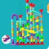 Marbles Run Catapult Track Building Blocks Slide Beads Educational Toys Children Gift Race Balls Toy Marble Track Race Set