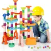 Marbles Run Catapult Track Building Blocks Slide Beads Educational Toys Children Gift Race Balls Toy Marble Track Race Set