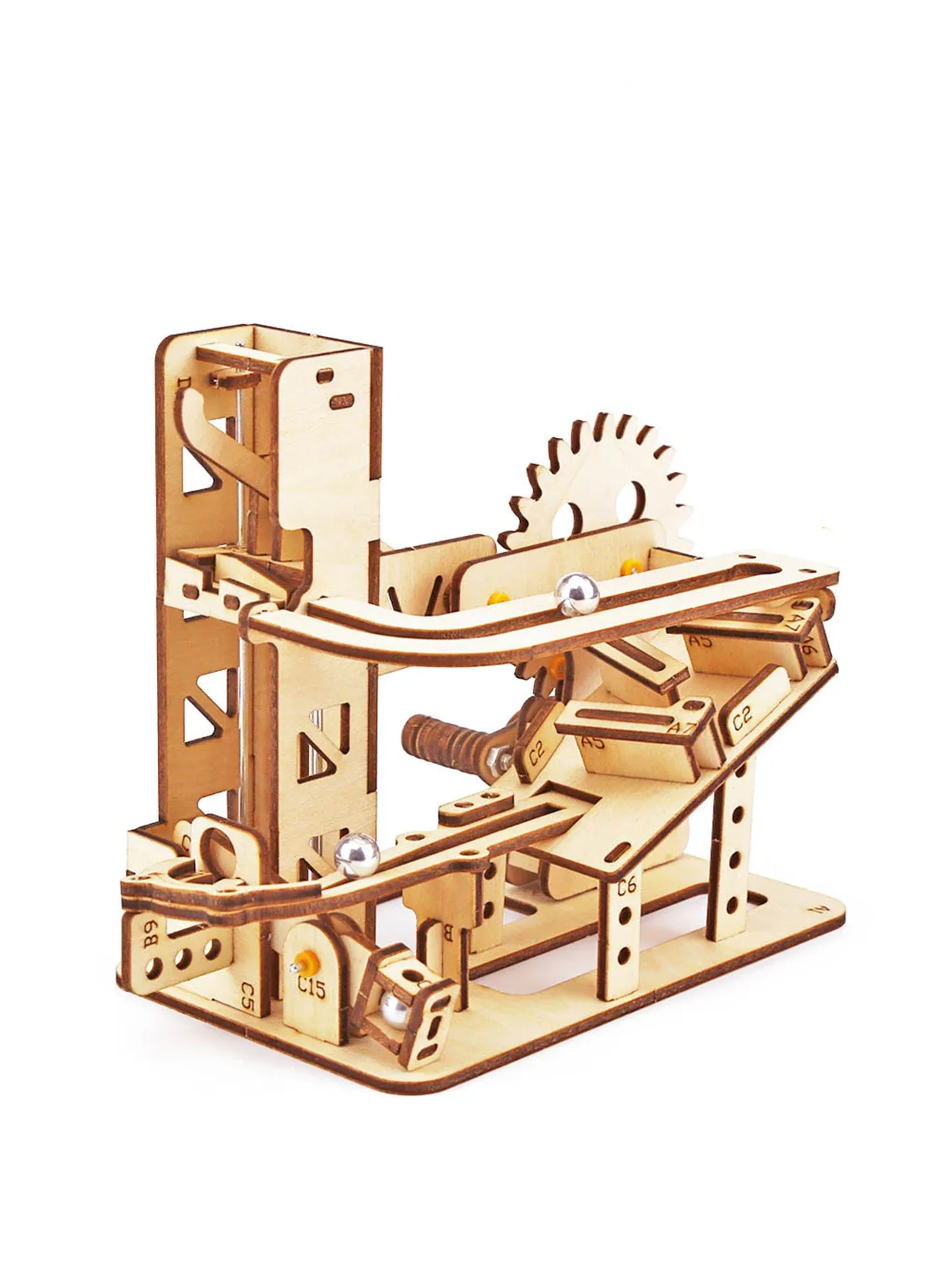 Spiral Marble Run 3D Wooden Puzzles for Adults and Teens DIY Model Building Kits with Mechanical Puzzles 