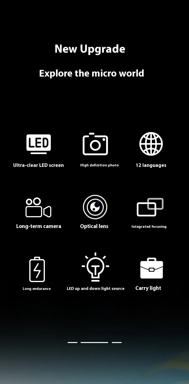 Kids Microscope Biological Kit 1000x Magnifier 200 Megapixels with LED Photo Video Function Educational Toy Science for Children