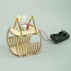 Wooden Electric Cable Car Model Kids Science Toy Technology Physics Bricks Kit Learning Educational Toys for Children