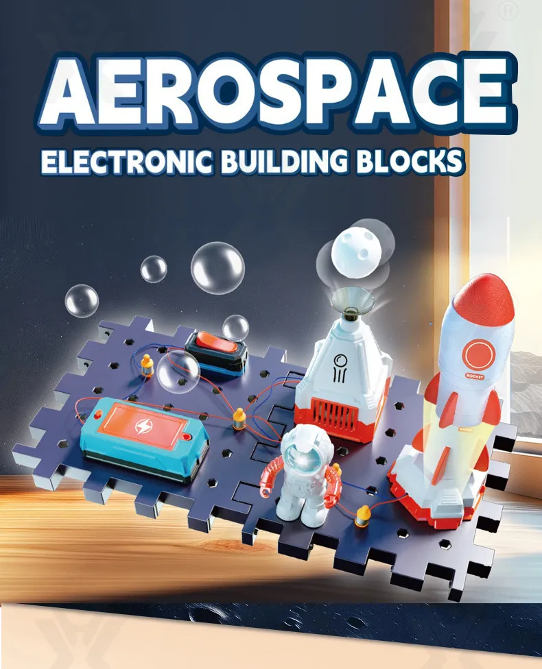 Science Toy DIY Electronic Blocks Kits Children Circuits Educational Toys Exploration Equipment Set Physical Toys for Kids