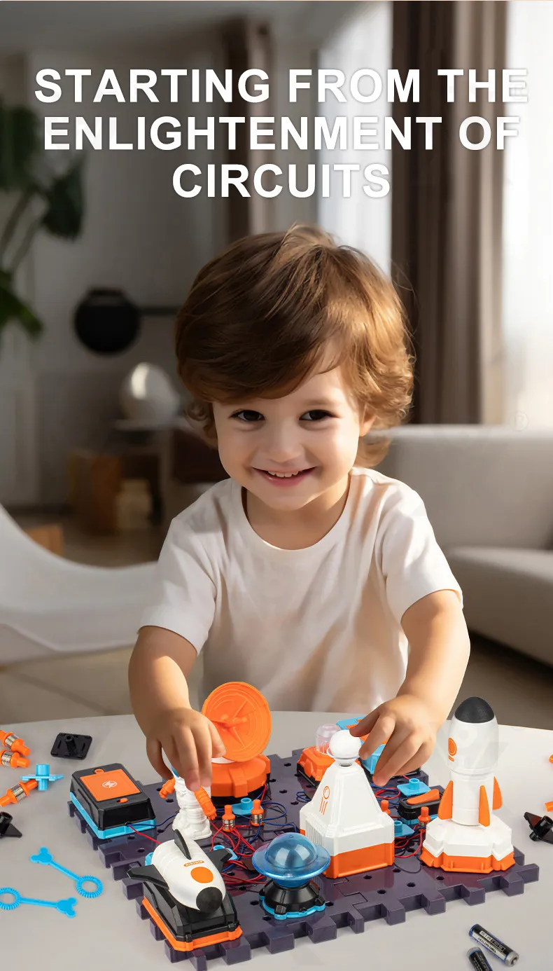Science Toy DIY Electronic Blocks Kits Children Circuits Educational Toys Exploration Equipment Set Physical Toys for Kids