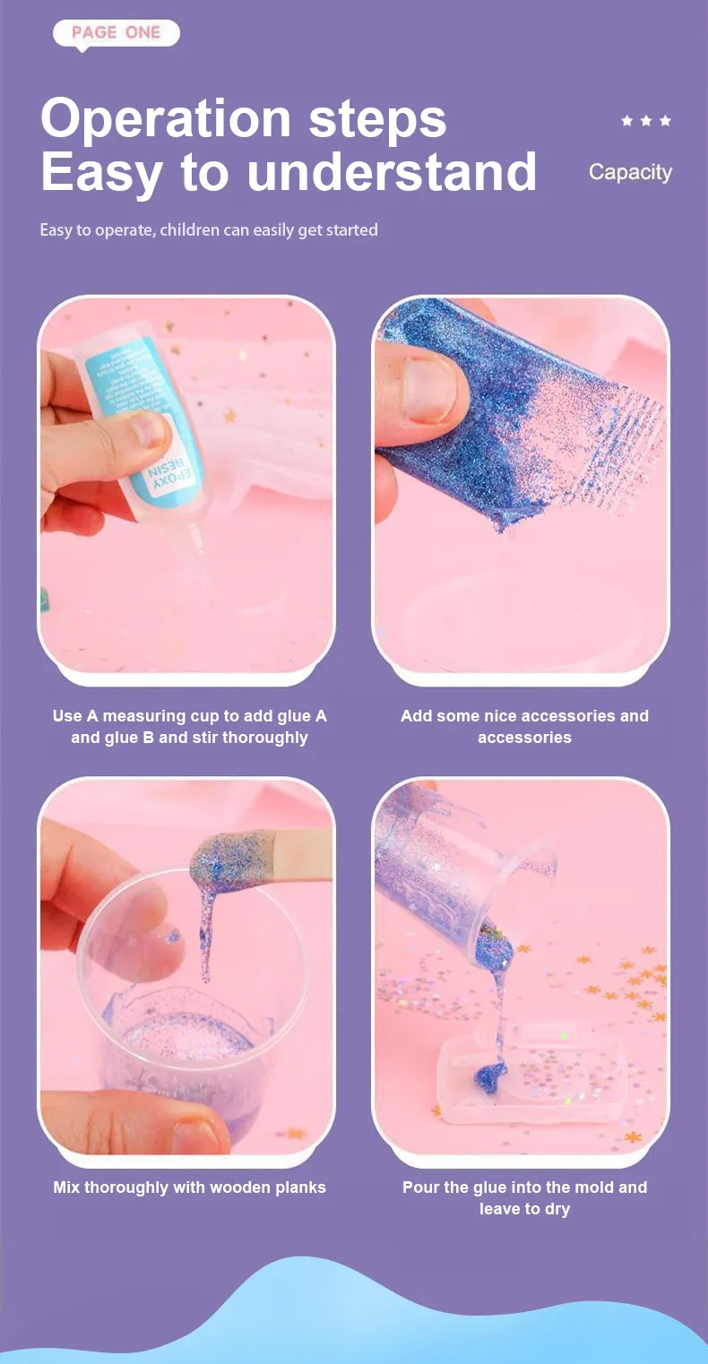 Kids DIY Crystal Glue Key chain Art Craft Set for Girls birthday Gift