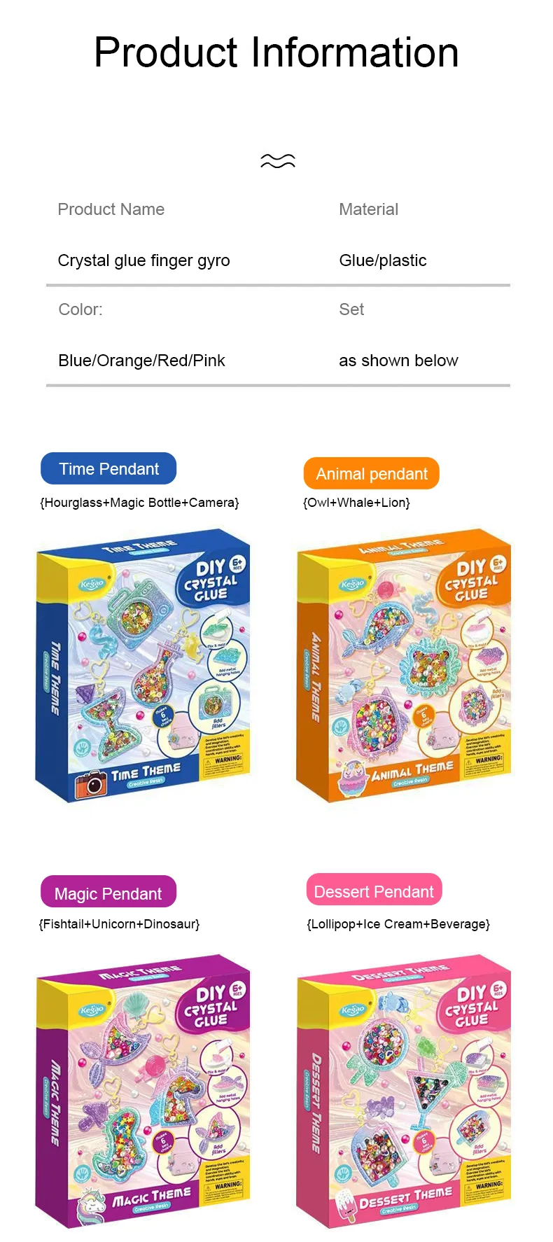 Kids DIY Crystal Glue Key chain Art Craft Set for Girls birthday Gift